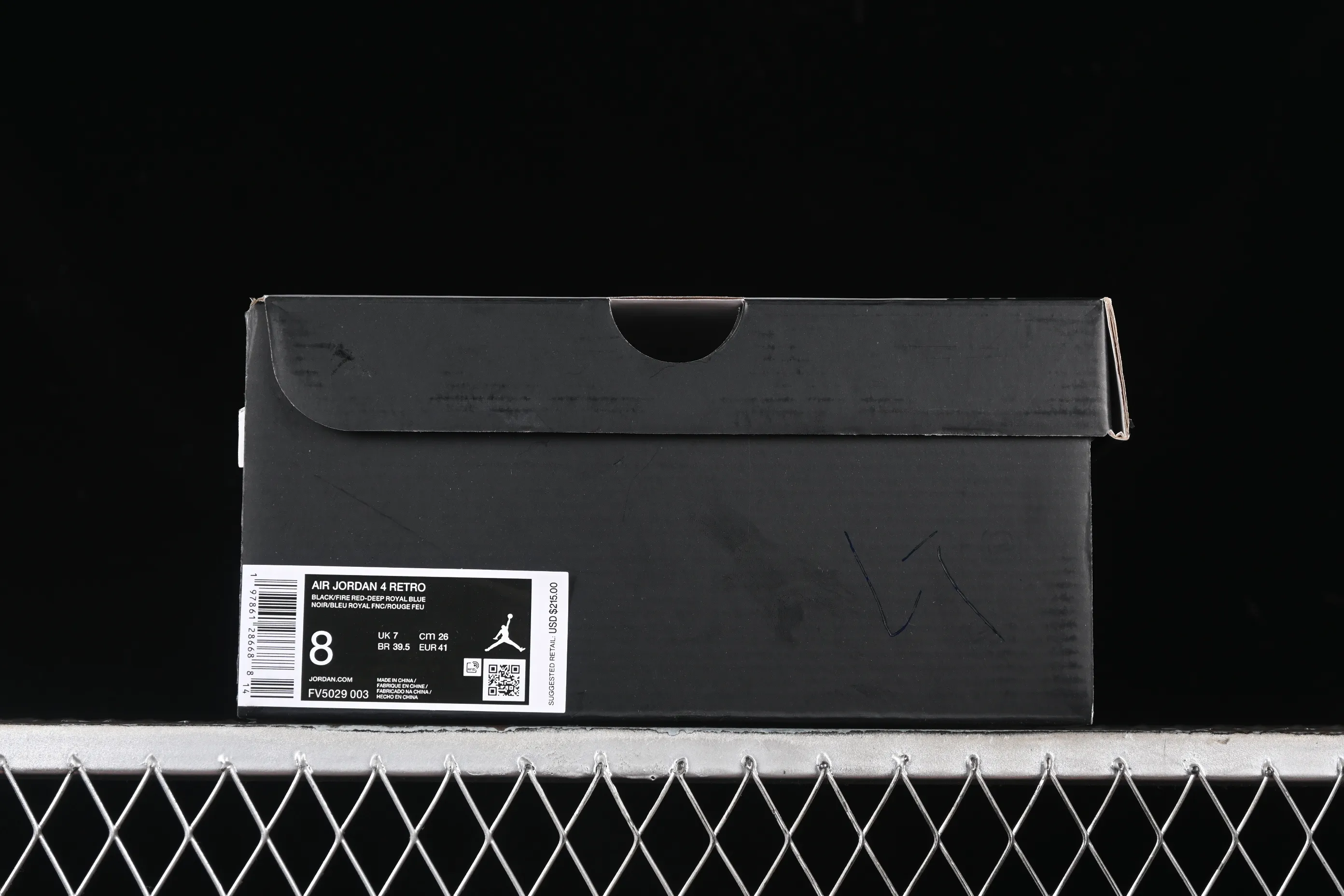All categories Air Jordan Jordan series basketball shoes Air Jordan 4 Air Jordan 4 Retro "Lase" AJ4 Joe 4 black gray blue color FV5029-003